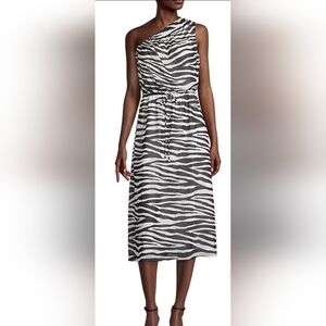Worthington Zketchy Zebra | Womens Sleeveless Zebra Maxi Dress XS | Animal Print
